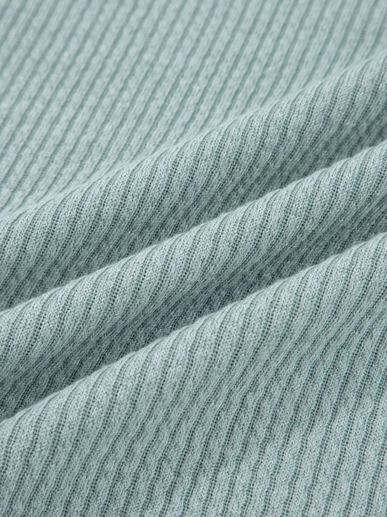 Ribbed Knit Drop Shoulder Hoodie