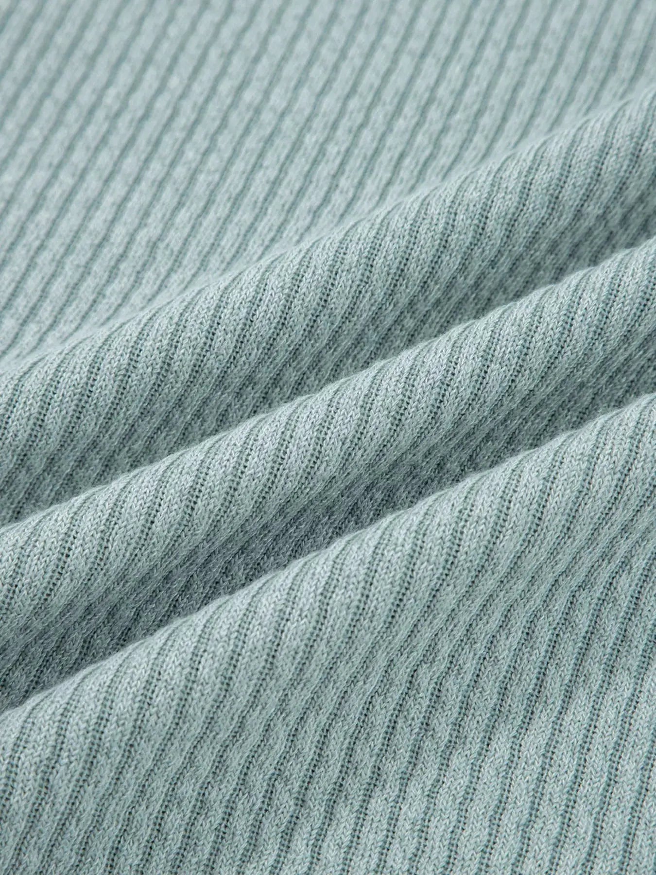 Ribbed Knit Drop Shoulder Hoodie