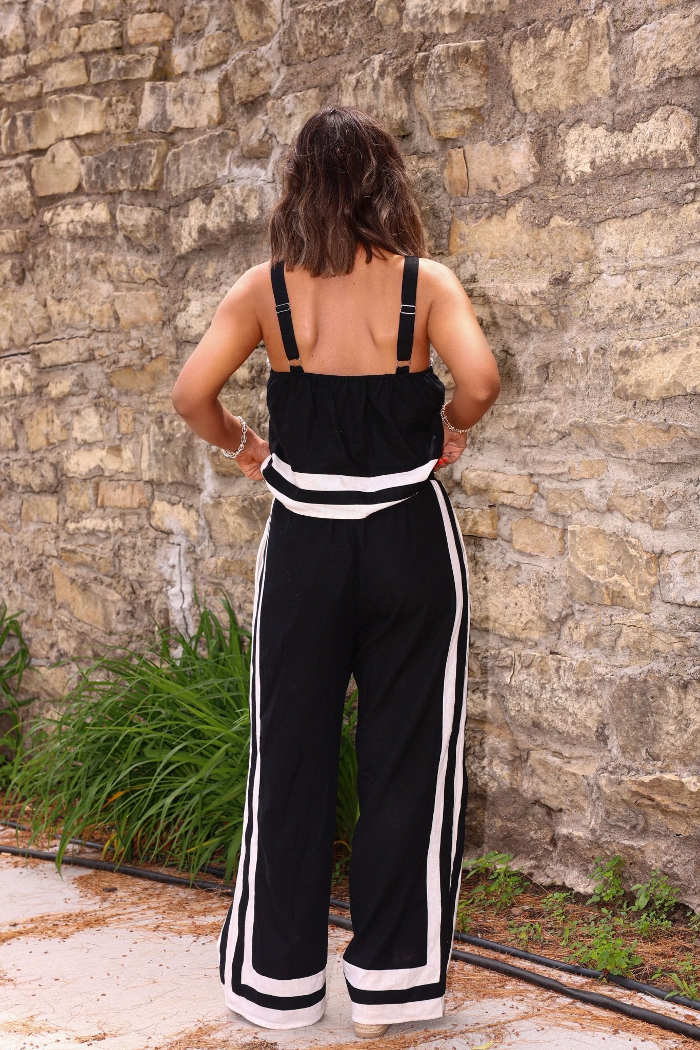 Cheyanne Black and White Linen Pants - FINAL SALE