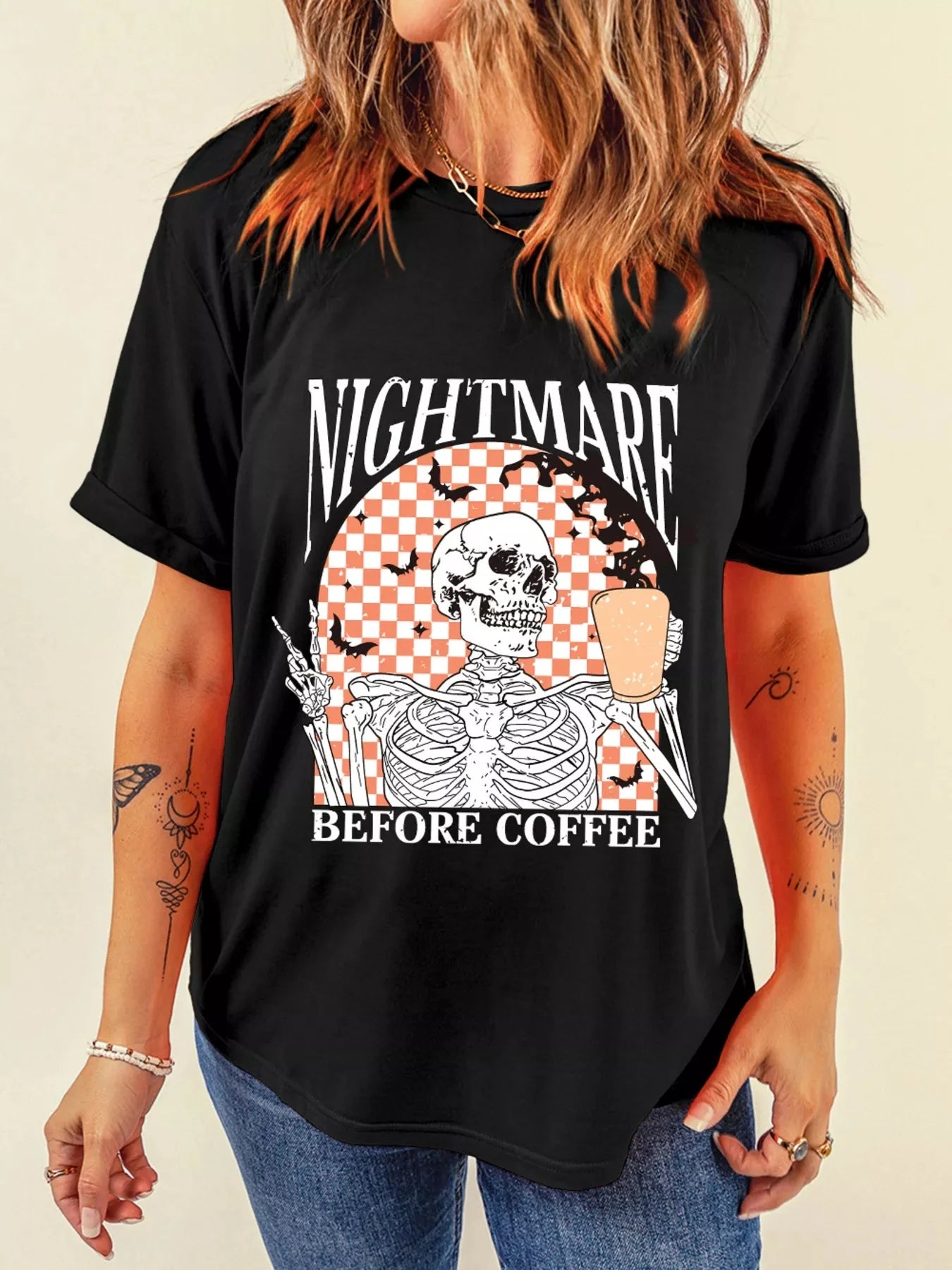 Nightmare Before Coffee Halloween Graphic Tee