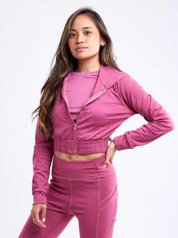 ZipFit Active Crop Hoodie - Free Shipping!