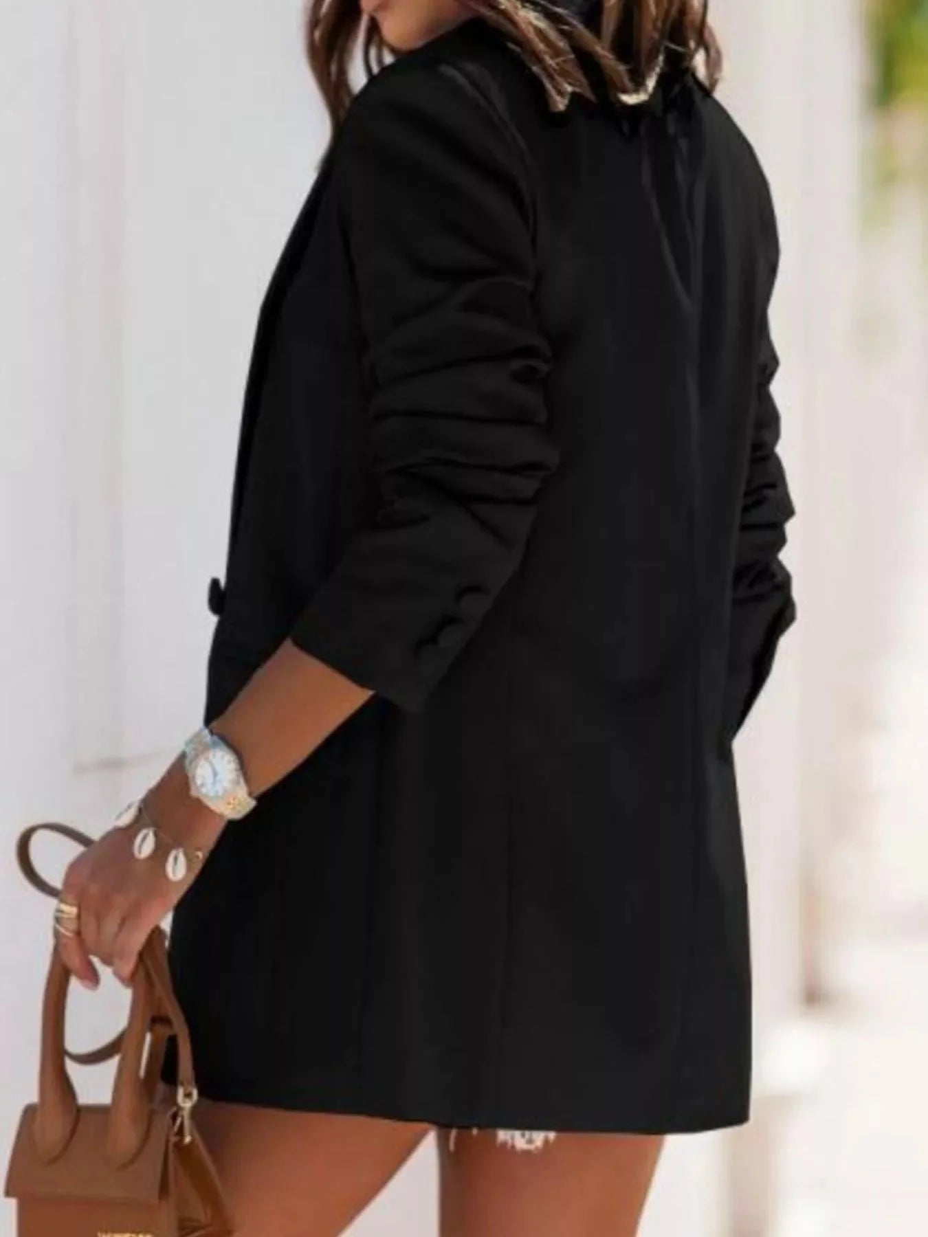 Double-Breasted Long Sleeve Blazer