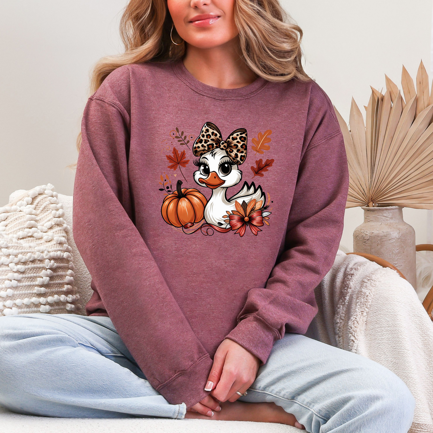 Duck with Pumpkin Sweatshirt