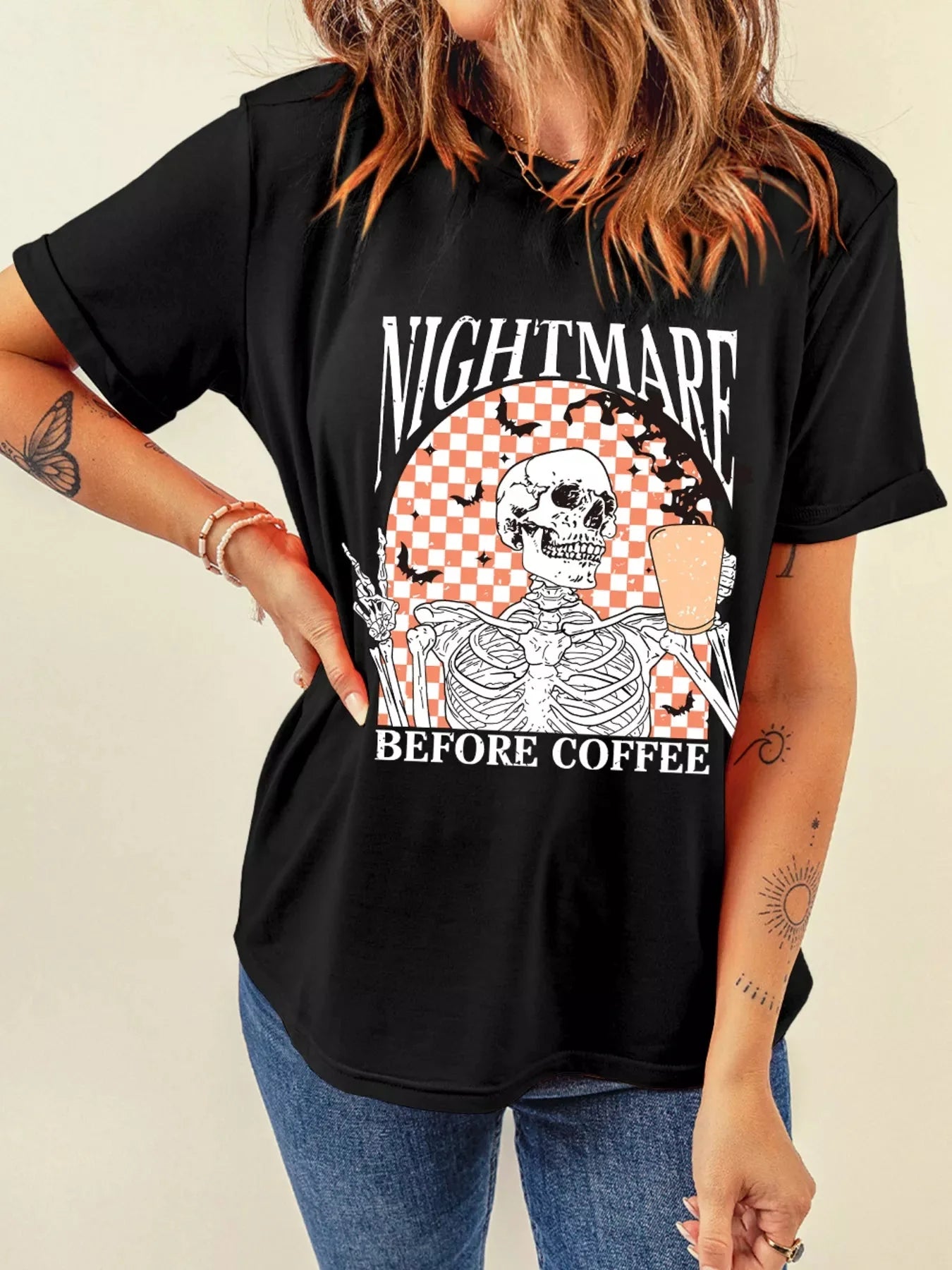 Nightmare Before Coffee Halloween Graphic Tee