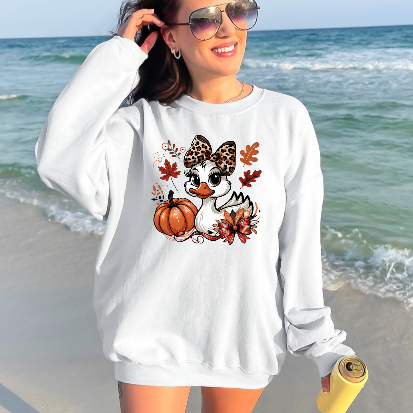 Duck with Pumpkin Sweatshirt