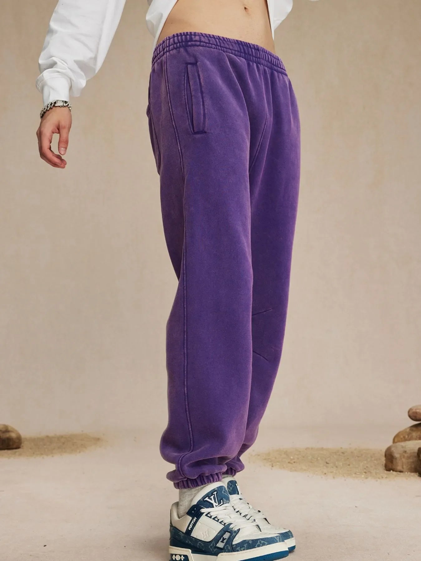 Men's Casual Elastic Waist Cotton Sweatpants