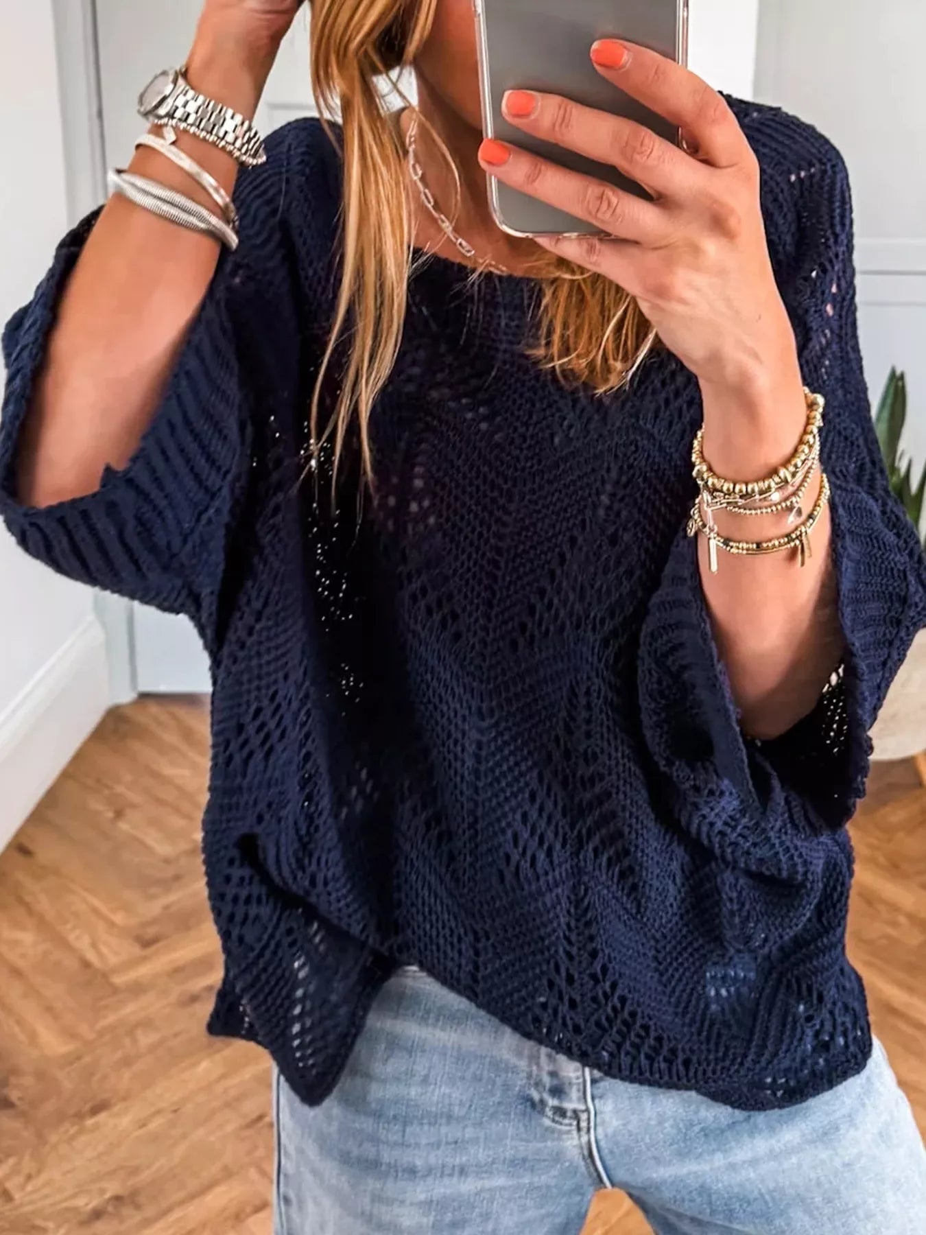 Crochet Long Sleeve Sweater