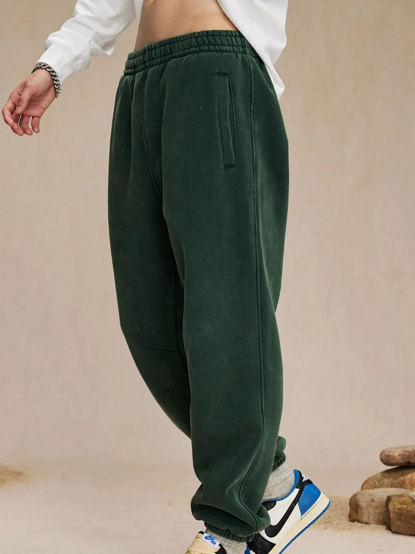 Men's Casual Elastic Waist Cotton Sweatpants