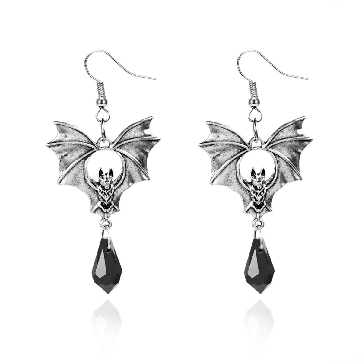 Gothic Bat Halloween Drop Earrings