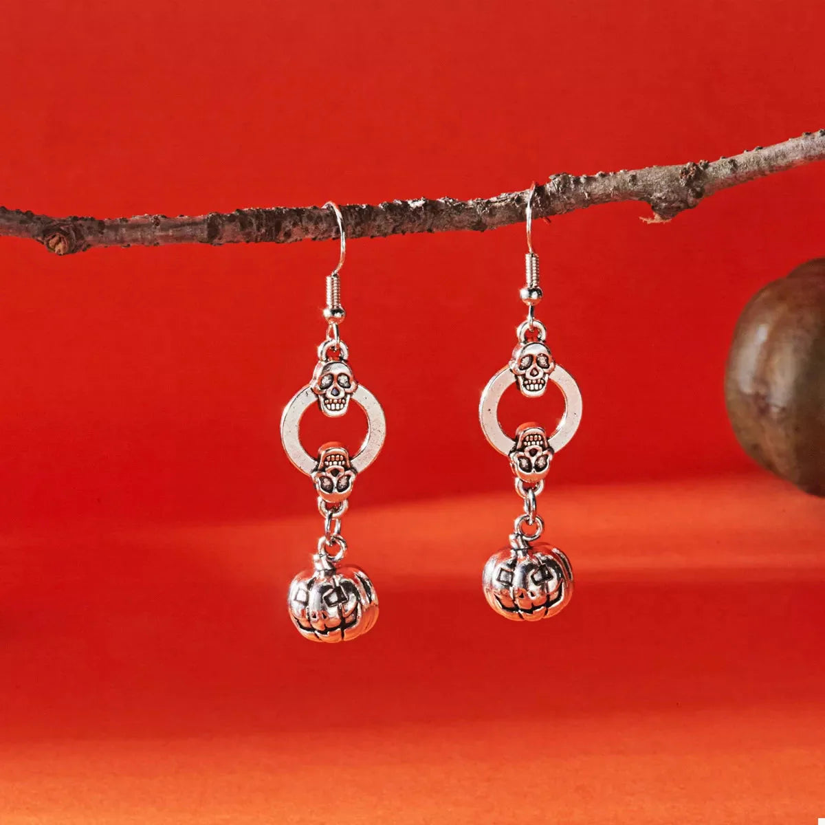 Pumpkin Halloween Dangle Earrings