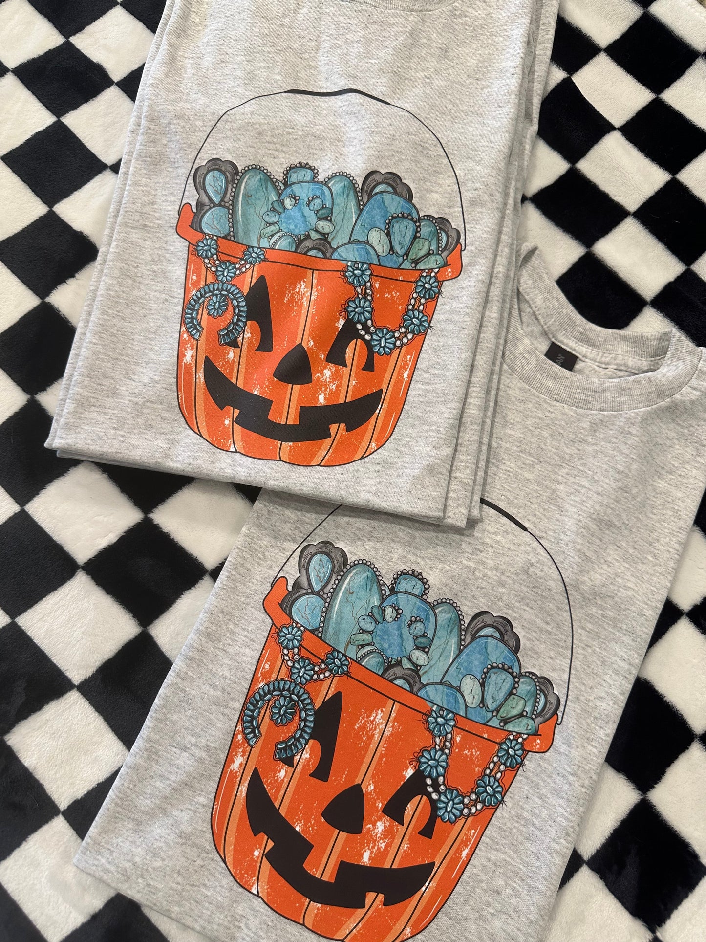 Turquoise Pumpkin Bucket