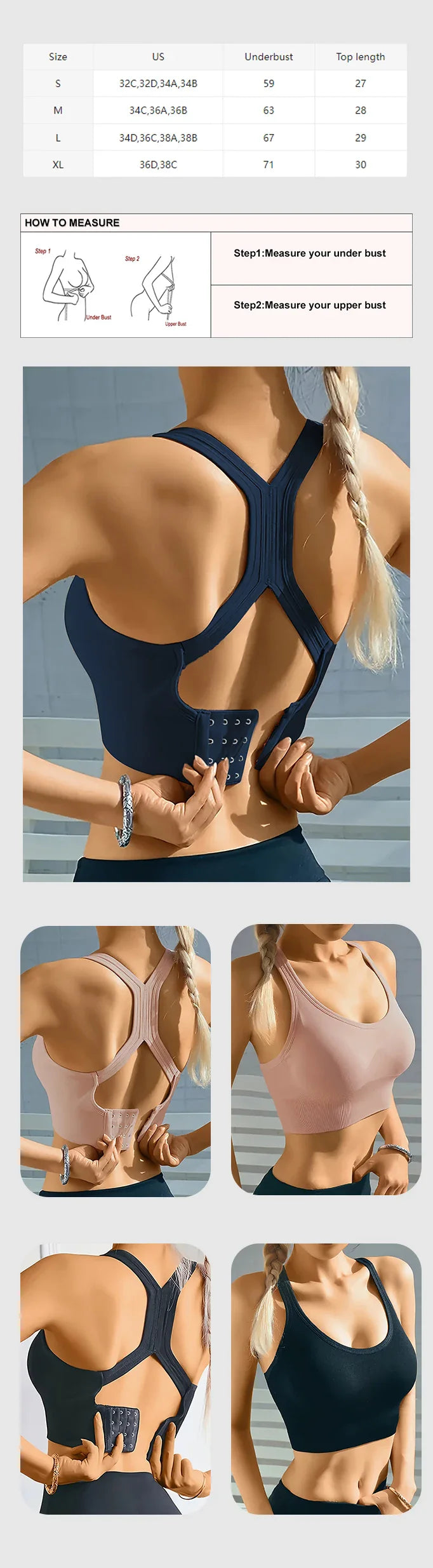 Sports Seamless Comfy & Breathable Push Up Tank