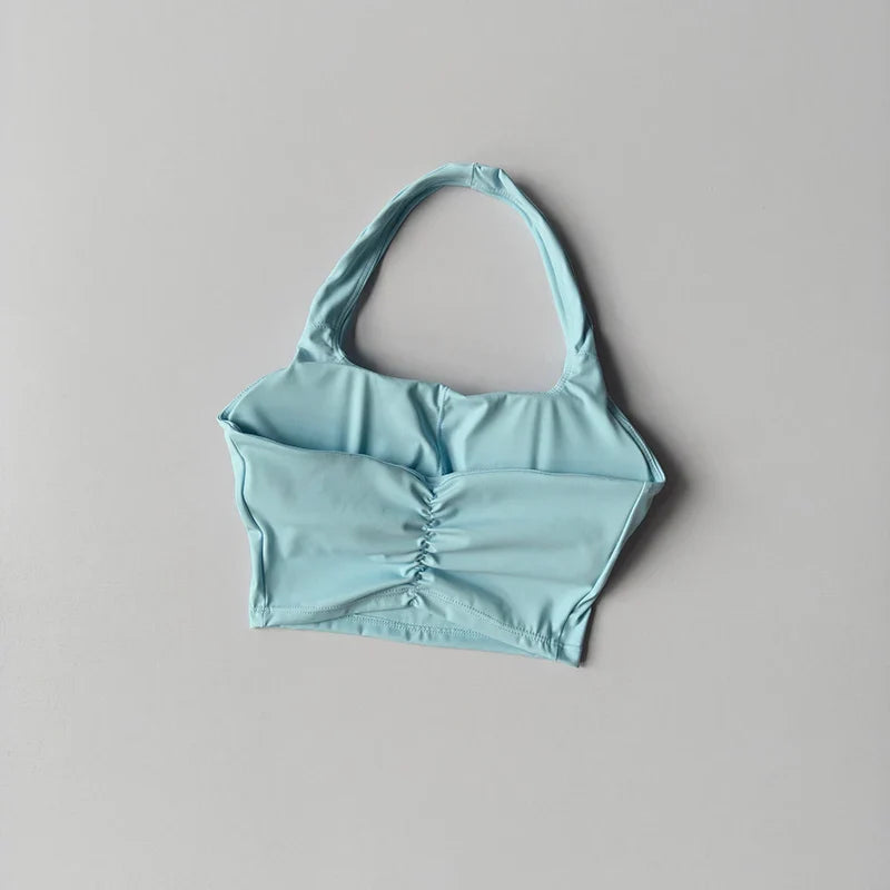 Backless Bliss: Sexy Sports Bra & Yoga Crop Top