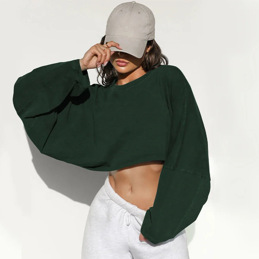 FlexiFit Women's Long Sleeve Sports Crop Top