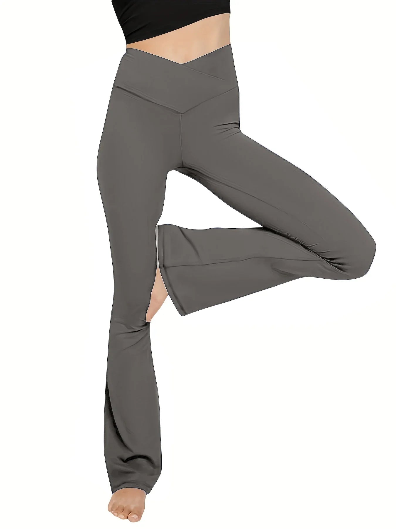 Crossover Flare Leggings for Women