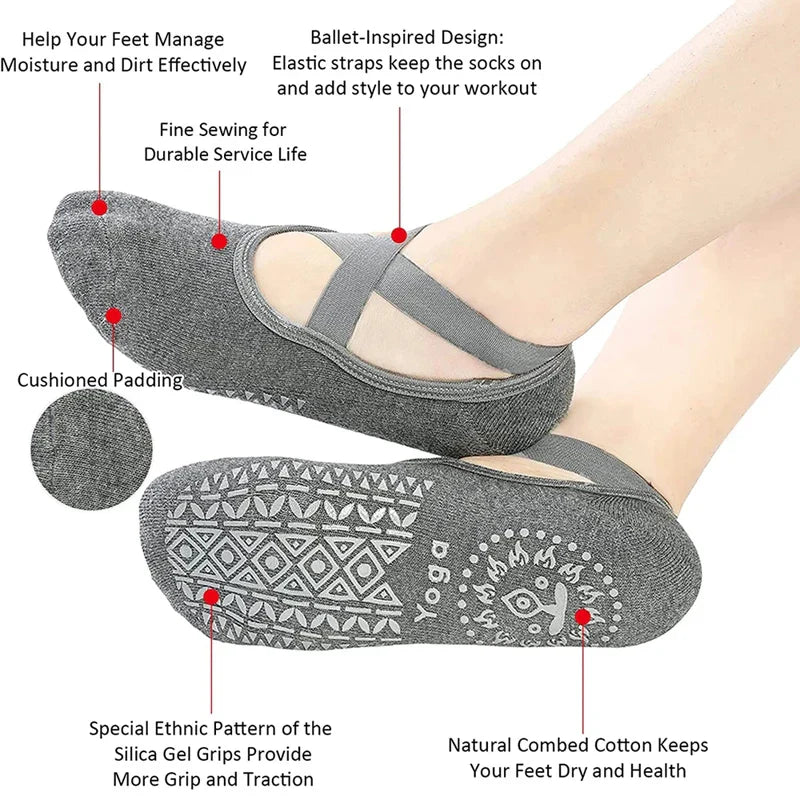 Yoga Socks Cotton Silicone