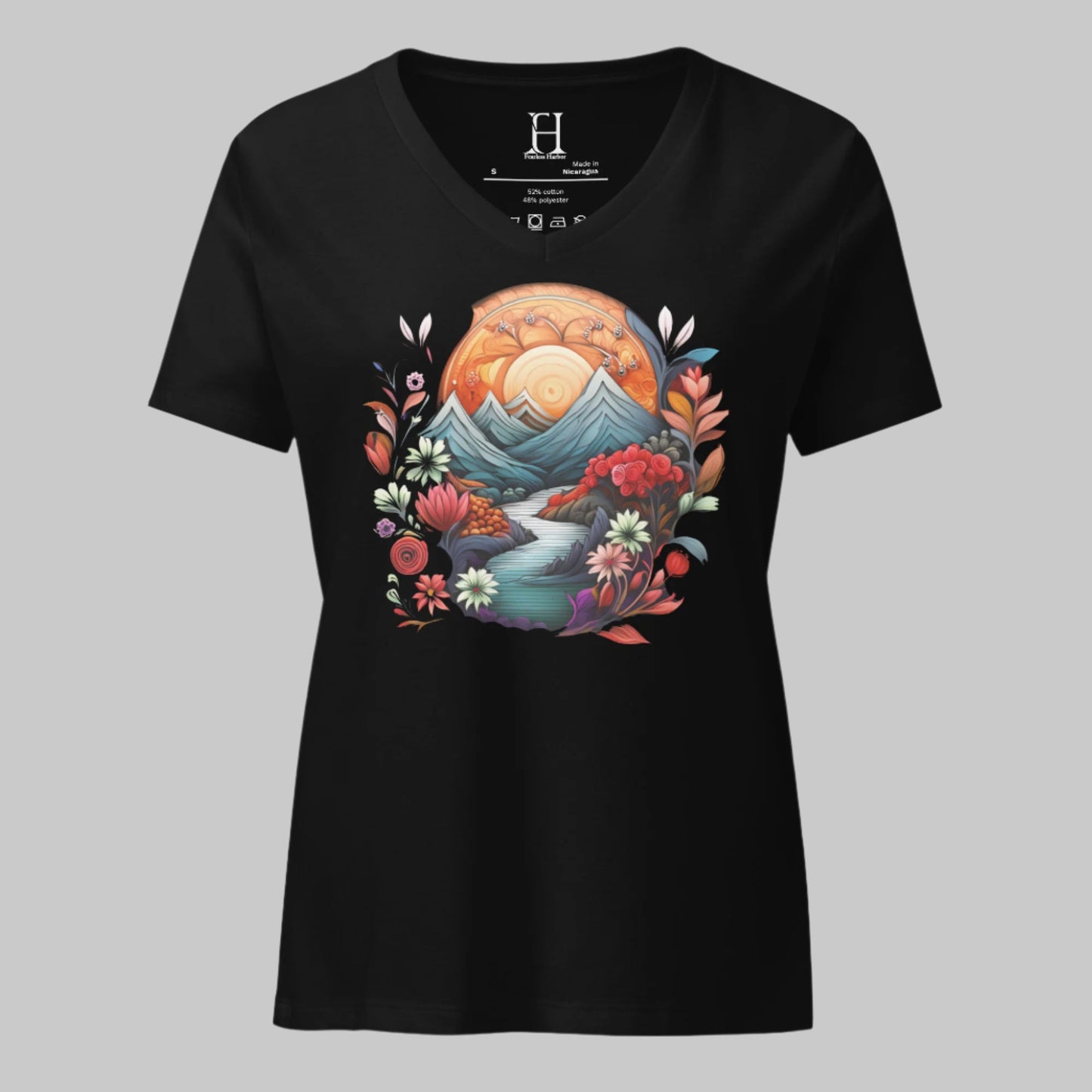 Women’s Plant Mountain Relaxed V-neck Tee