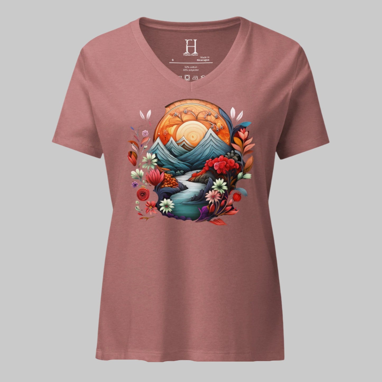 Women’s Plant Mountain Relaxed V-neck Tee