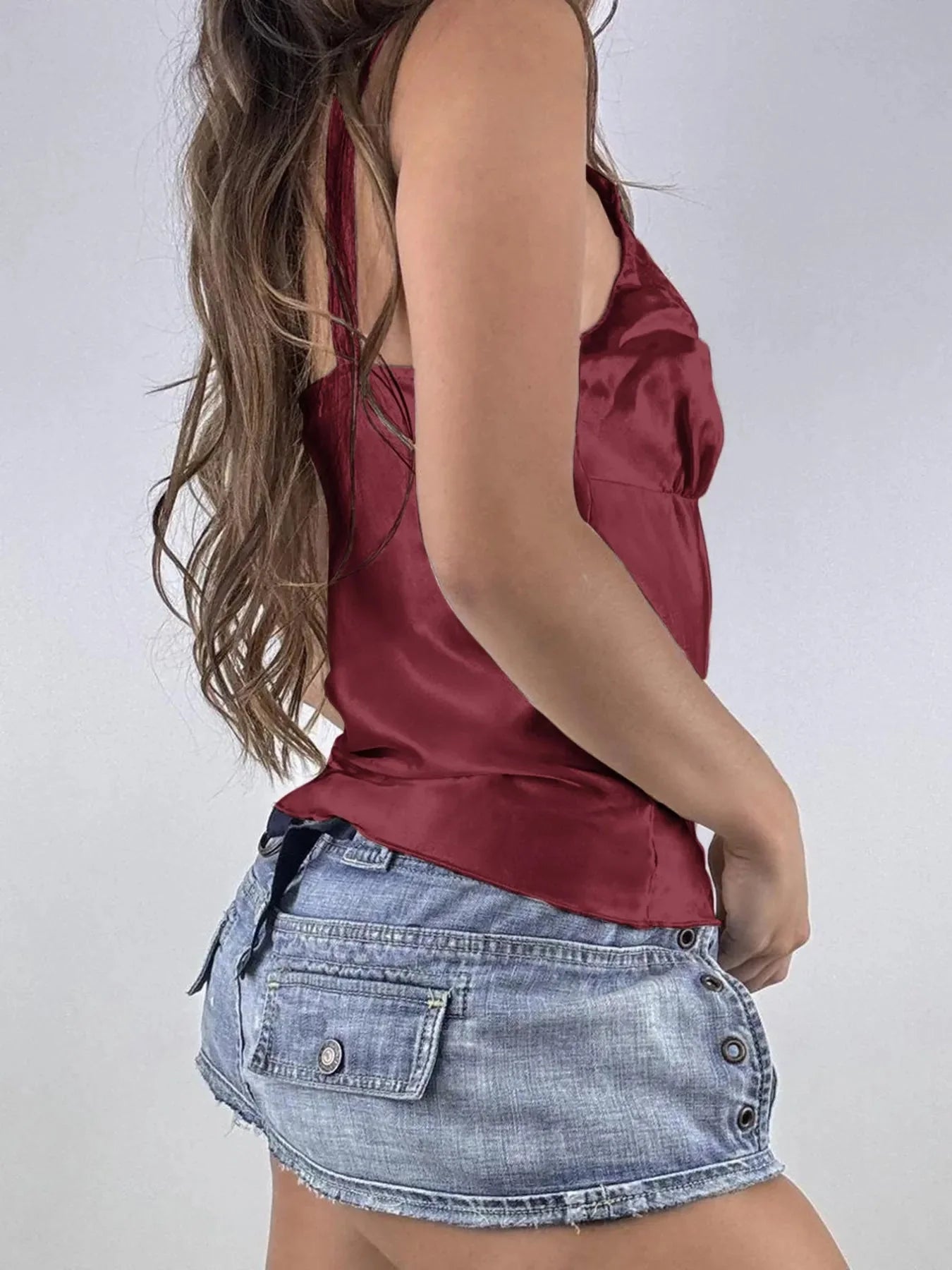 Lace Trim V-Neck Camisole Tank Top