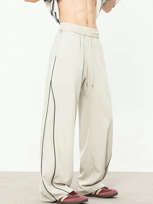 Men's Contrast Straight Sweatpants