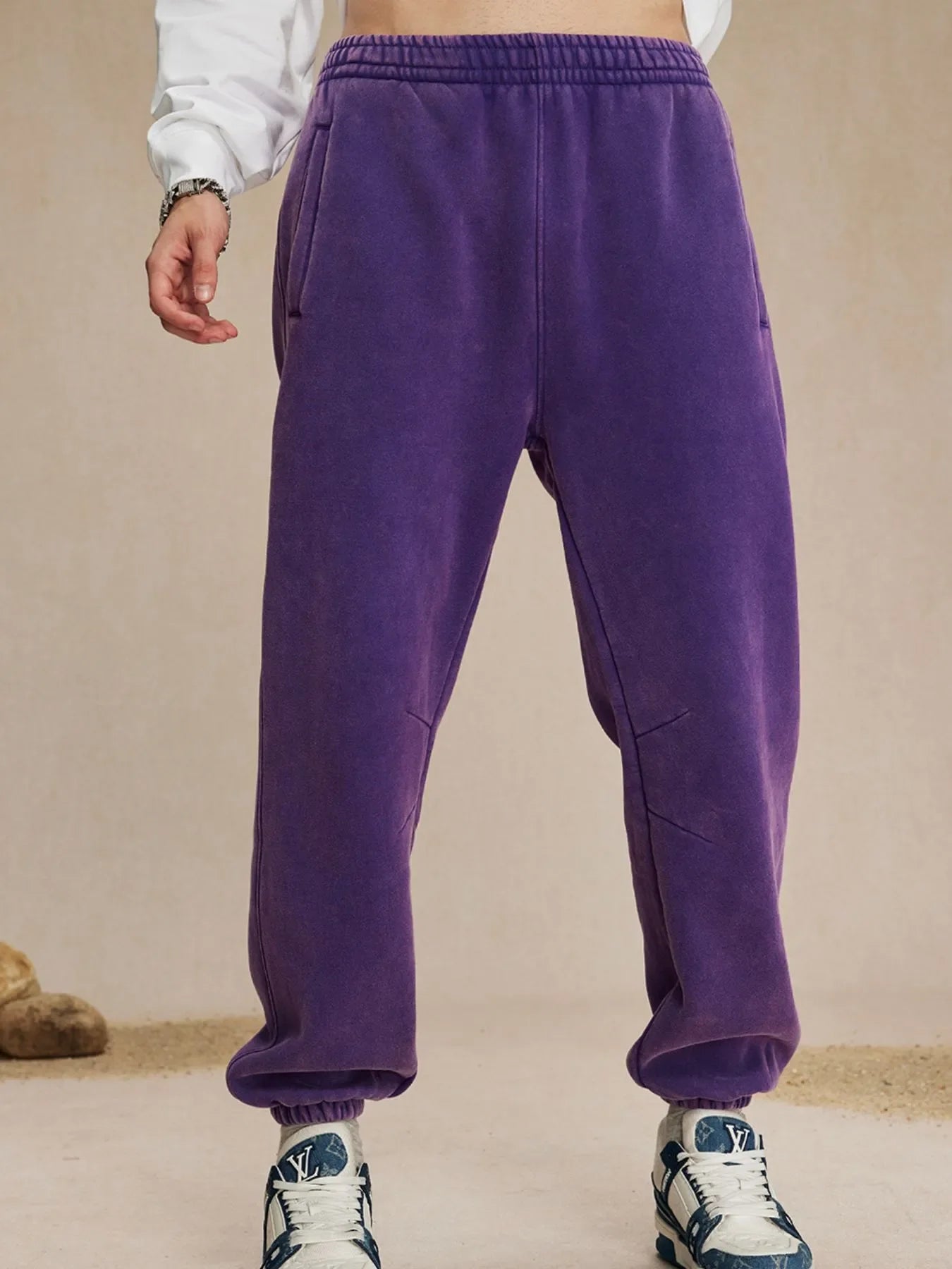 Men's Casual Elastic Waist Cotton Sweatpants