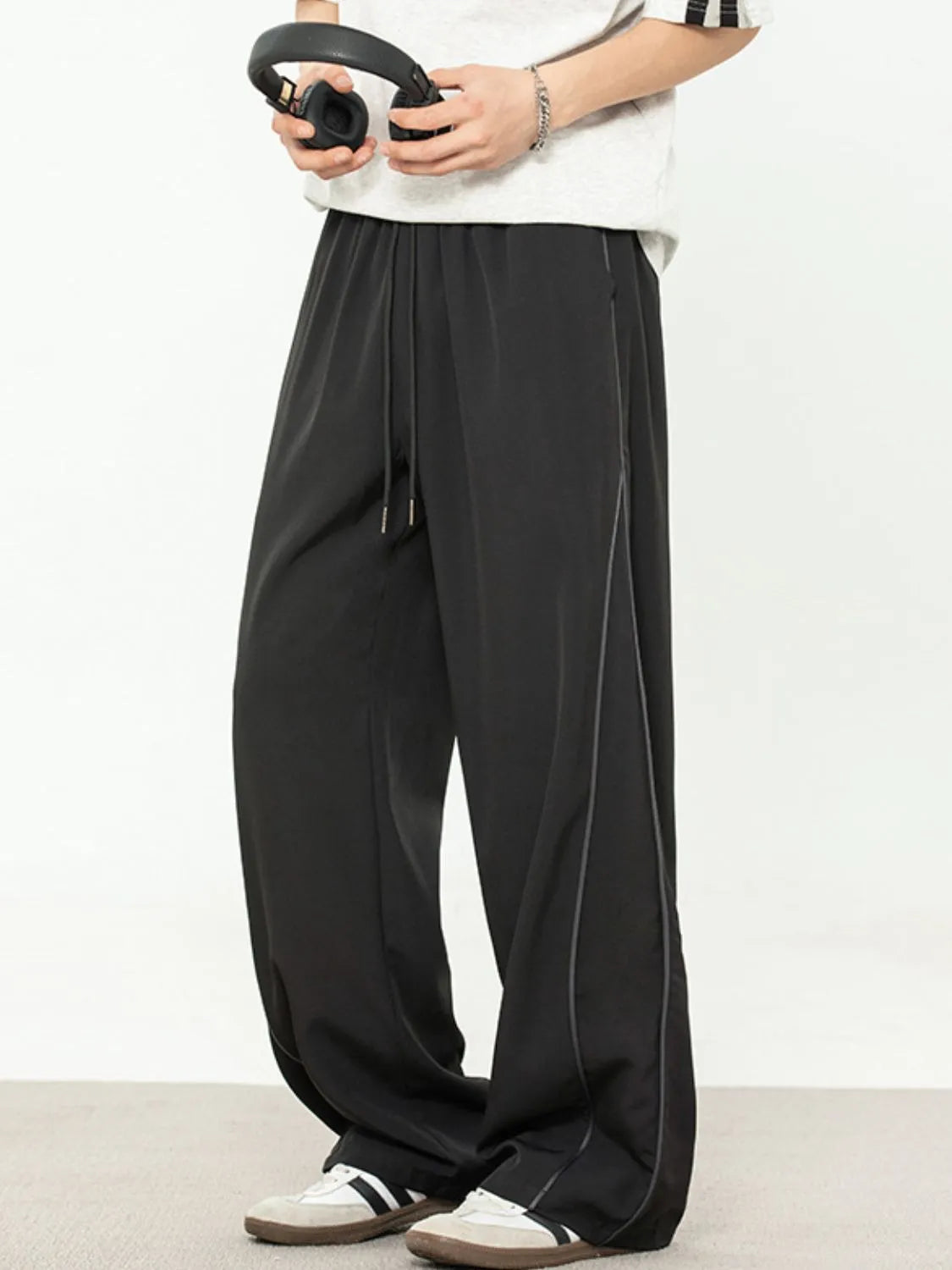 Men's Contrast Straight Sweatpants