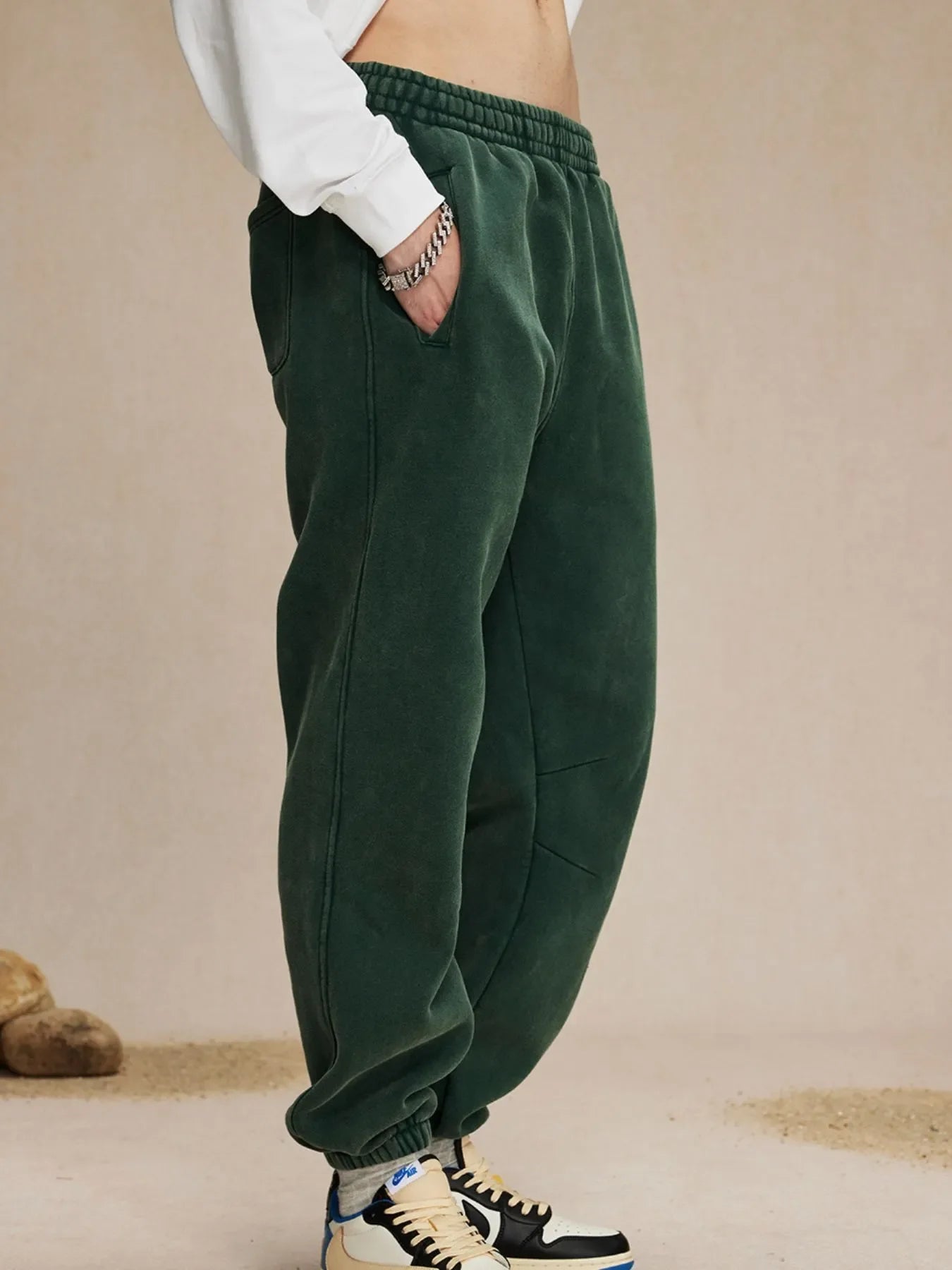 Men's Casual Elastic Waist Cotton Sweatpants