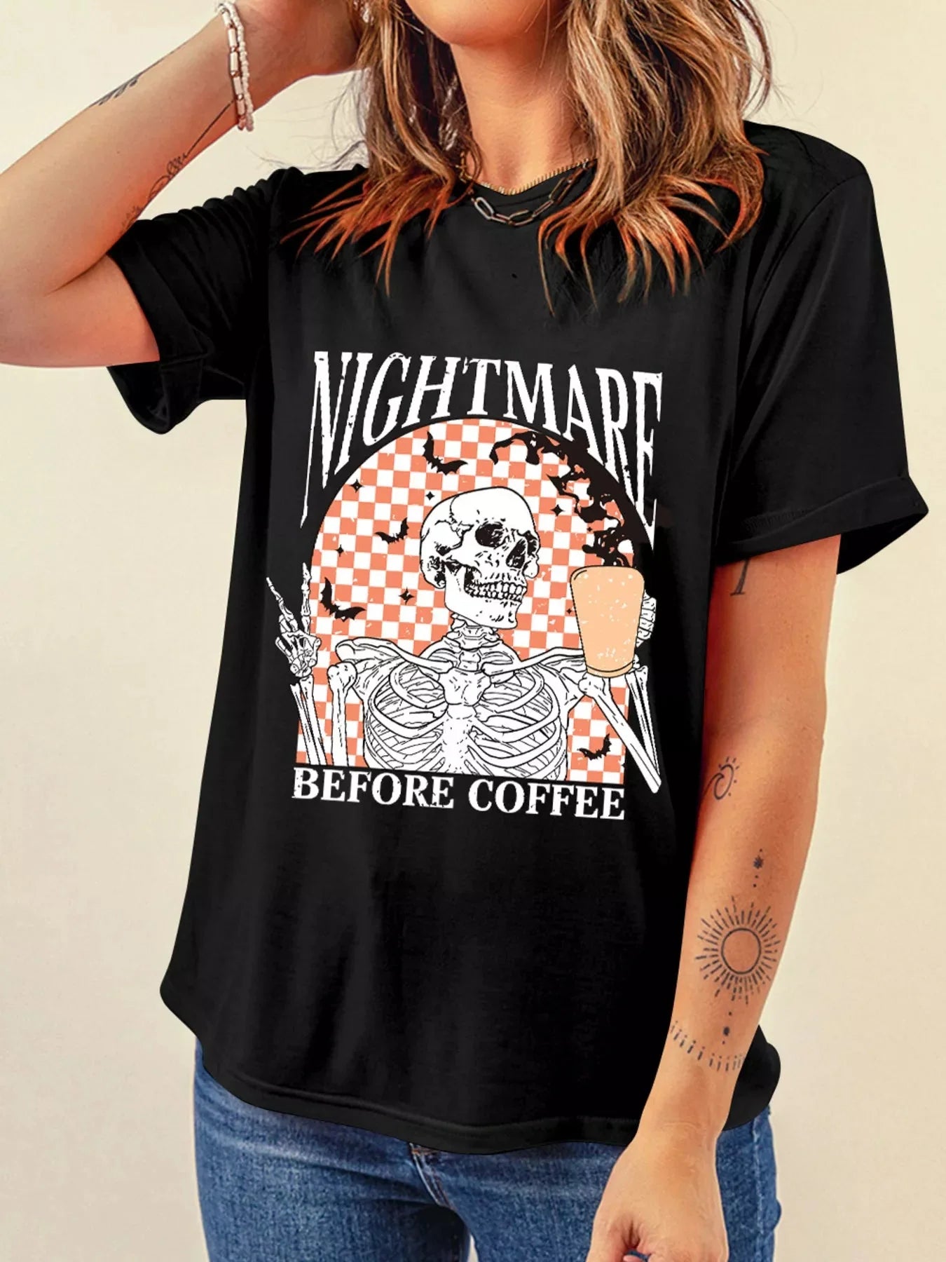 Nightmare Before Coffee Halloween Graphic Tee
