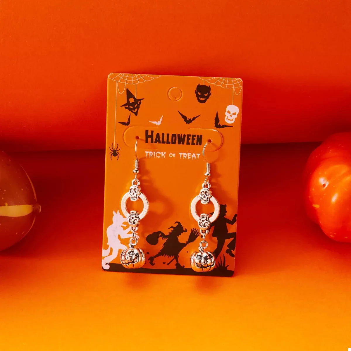 Pumpkin Halloween Dangle Earrings