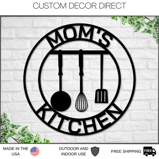 Custom Kitchen Sign, Personalized Kitchen Sign, Metal Kitchen Sign, Kitchen Gift, Kitchen Decor