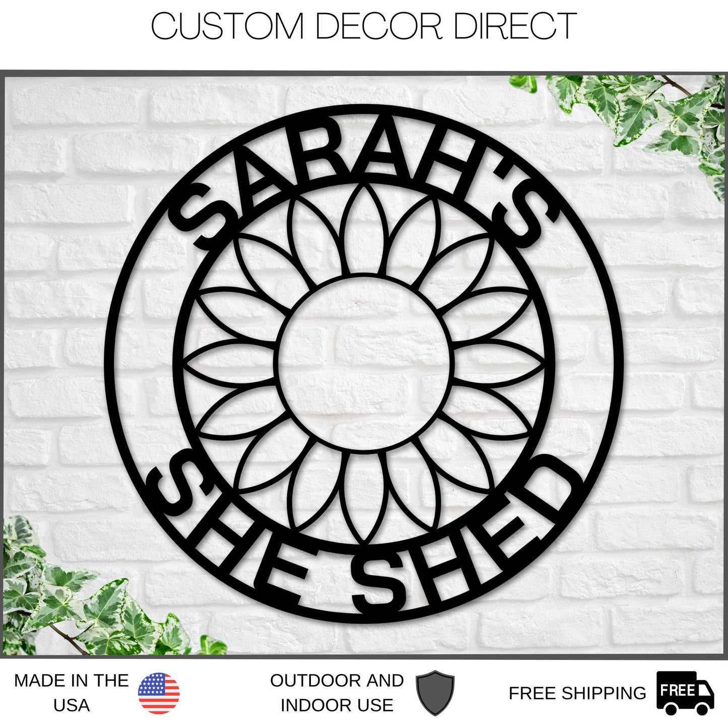 Black Friday, Cyber Monday Sale, She Shed Sign, Personalized She Shed Sign, She Shed Decor, Women Cave Sign, Metal She Shed Sign, Custom