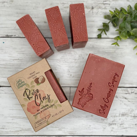 Rose Clay Soap Bar with Coconut Milk